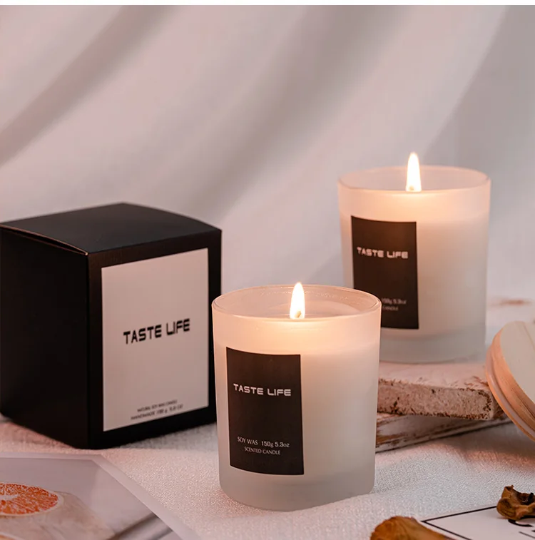 Scented Candles In Bulk Wholesale Oem Glass Vegan Private Label White