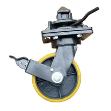 8" 10" 12" Inch 4 5 6 7 8 9 10 Ton Heavy Duty Outdoor pu caster Wheel Swivel ISO Cargo Shipping Container Dolly Roller Casters