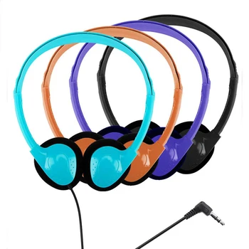 Promotional Wired Headphones Headsets Cheap On Ear Headphones for School Kids 3.5mm Wired Headset