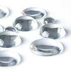 Cabochon Cabochon Glass Pujiang Luyun 25mm Flat Round Clear Transparent Cabochon Glass For Jewelry