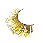 Yellow Eyelashes Private Label Handmade False 3d Yellow Eyelashes Party Makeup Lashes
