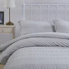 Bedding Luxury 100% Polyester Grey Hotel 3pc Quilt Bedding Set With Pillowcase