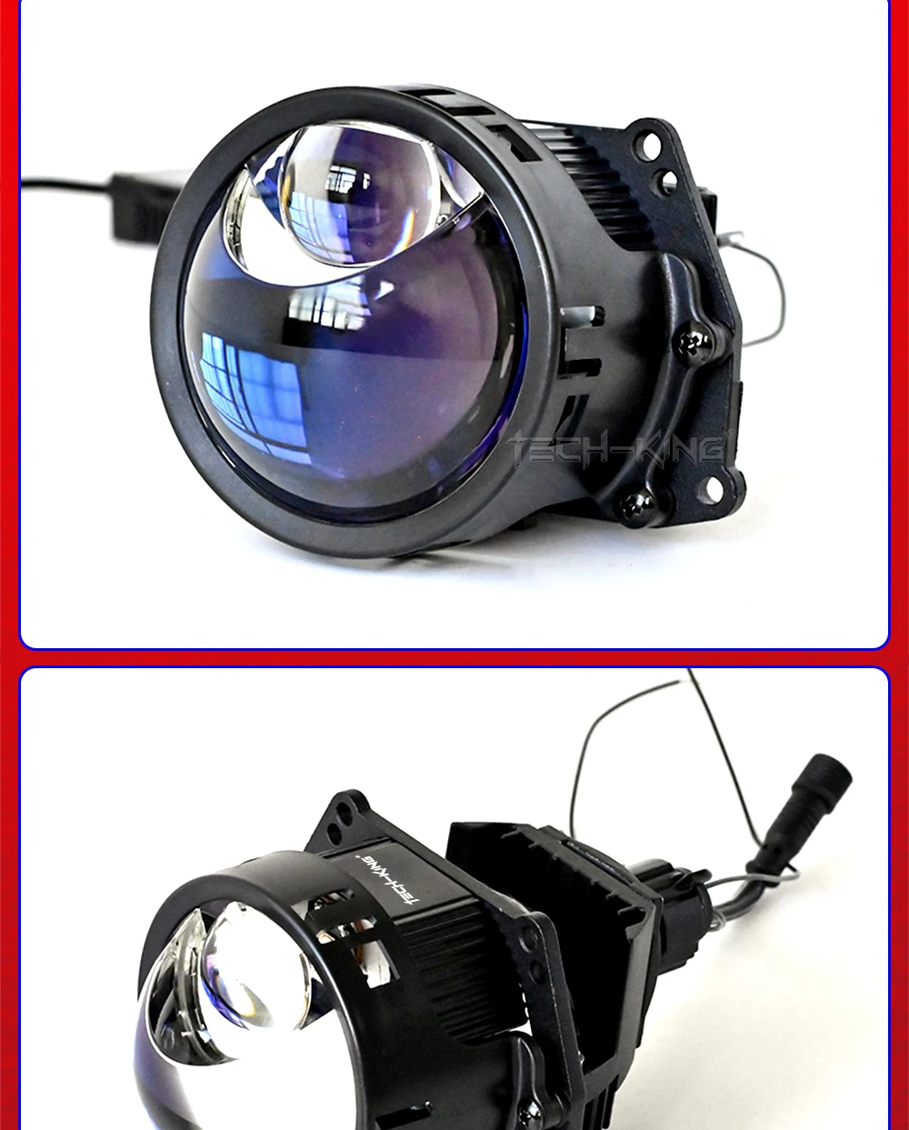 TECH-KING M5 intelligent LED dual optical lens high power LED lens universal LED headlamp lens high power bi-led projector