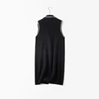 Women Vest Long Cardigan Vest Women Fashion Women Chain Solid Vest Cardigan Vest Long Ciffon Cardigan