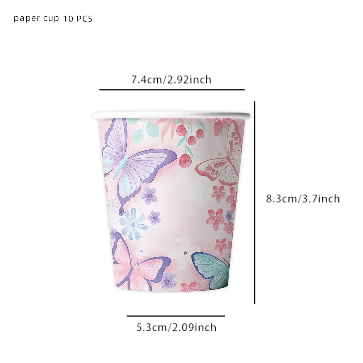 Purple butterfly theme birthday party disposable paper plates Paper towels paper cups party decoration supplies set