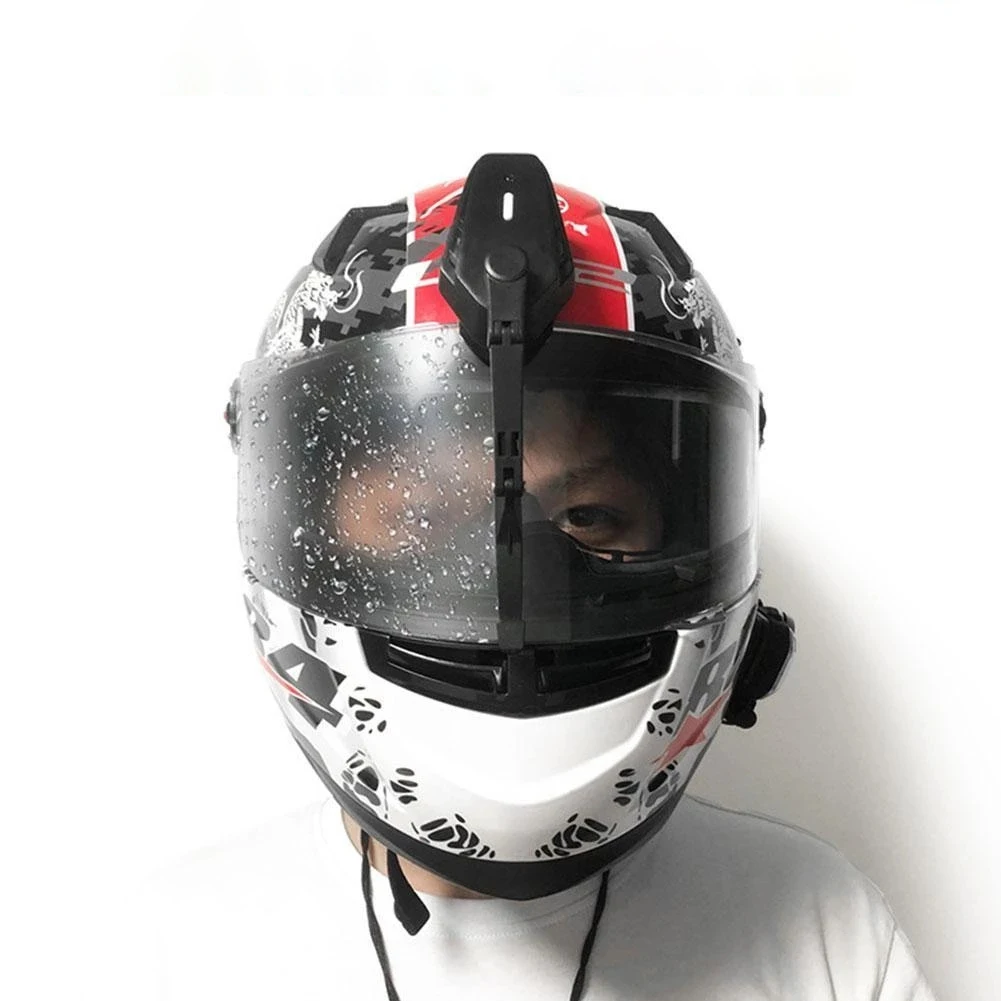 motorbike helmet with wipers