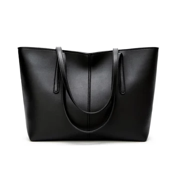 Sankire Brand Fashion Leather Big Ladies Handbags Women Black Single Shoulder Bag With Custom Logo