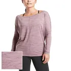 For OEM Custom Sports Fitness Large Loose Running Crew Neck Long Sleeve T-shirt For Women