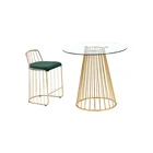 Furniture Table New Interior Decoration Furniture Glass Tabletop Metal Dining Table