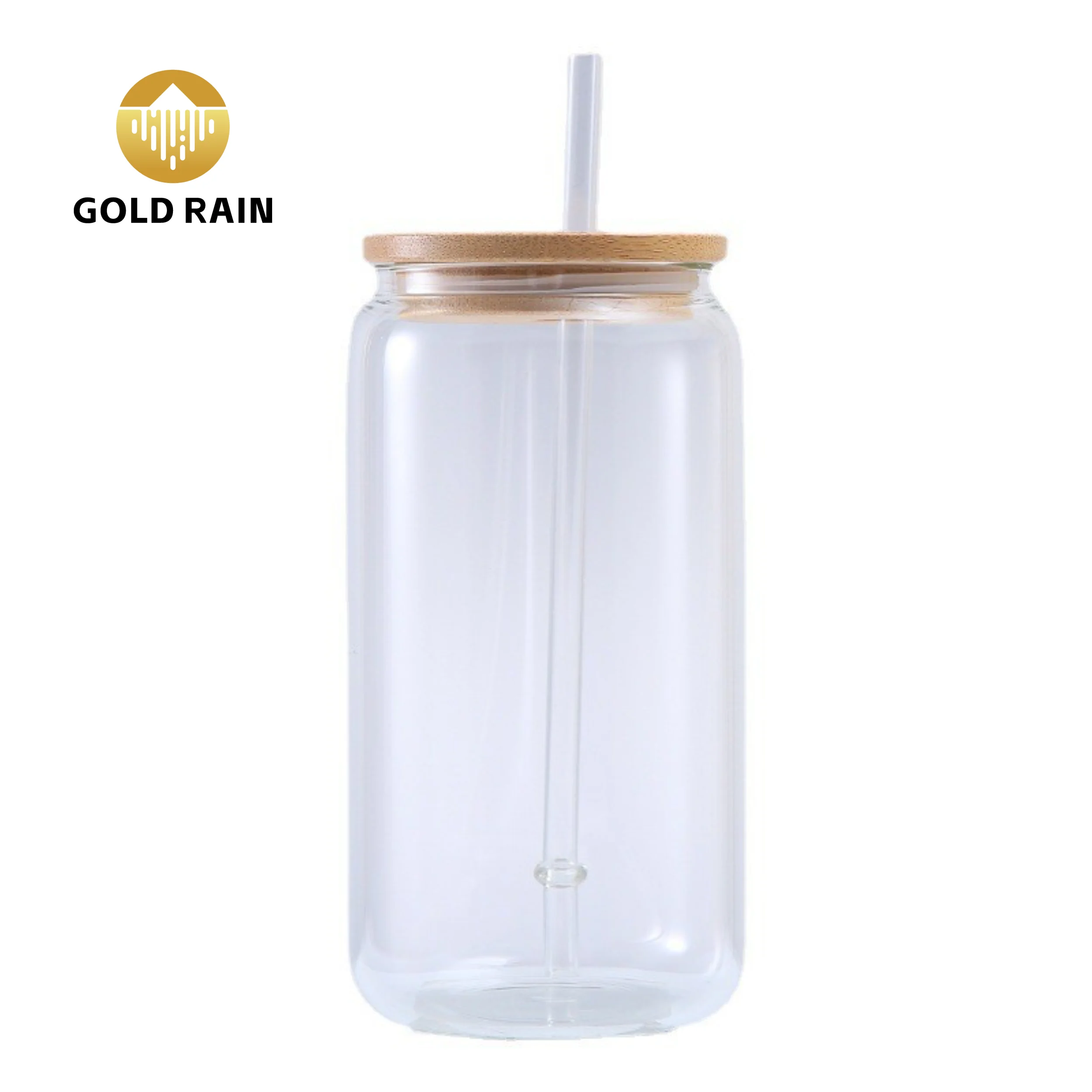 custom logo Quality Assurance Heat-Resistant High Borosilicate Glass Water Bottle With Lid and straw