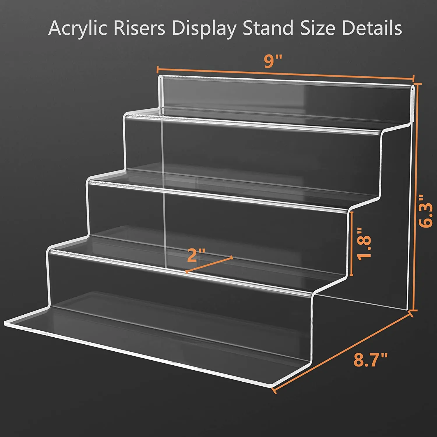 Acrylic Display Stand4Layer Lifter Transparent Acrylic Lifter Bracket Perfume Container Transparent Lifter Shelf Container