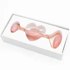 Big Premium Quality Big Stock Jade Face Roller Noise Free Rose Quartz Jade Roller Ready For Shipping