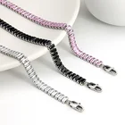 Cz Bracelets Wholesale Iced Out Cubic Zirconia Chain Jewelry CZ Diamond Baguette Tennis Chain Bracelet