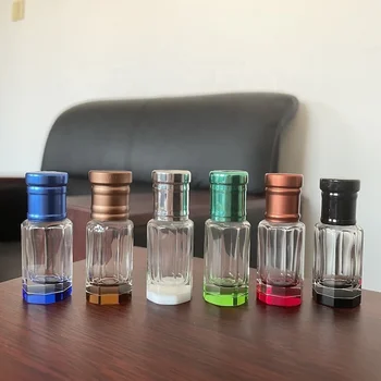 Boming colorful arabian attar 3ml 6ml 12ml oil perfume bottle glass attar bottle roller or glass stick