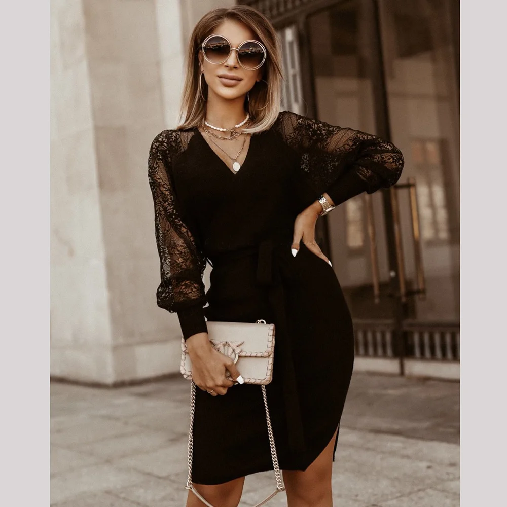Hot selling european clothing fall 2022 women ladies clothes womens club dresses maxi dress with high quality