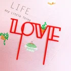 Cake Topper Valentine's Day Birthday Cake Topper Baking Insert Board Party Banquet Cake Decoration