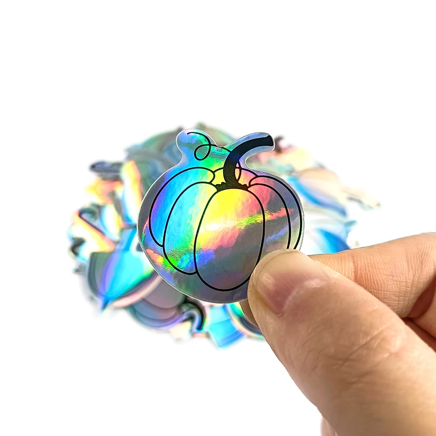 Kippon Manufacturers Laser holographic logo die cut Sticker Customization Millet Label Waterproof  custom Adhesive Sticker