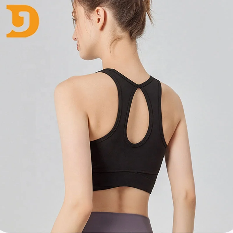 Hot Sale Hallow Out Back Gym Sportswear Women Sexy Sports Bras Crop Top Fitness Active Sports Yoga Wear Training Clothing