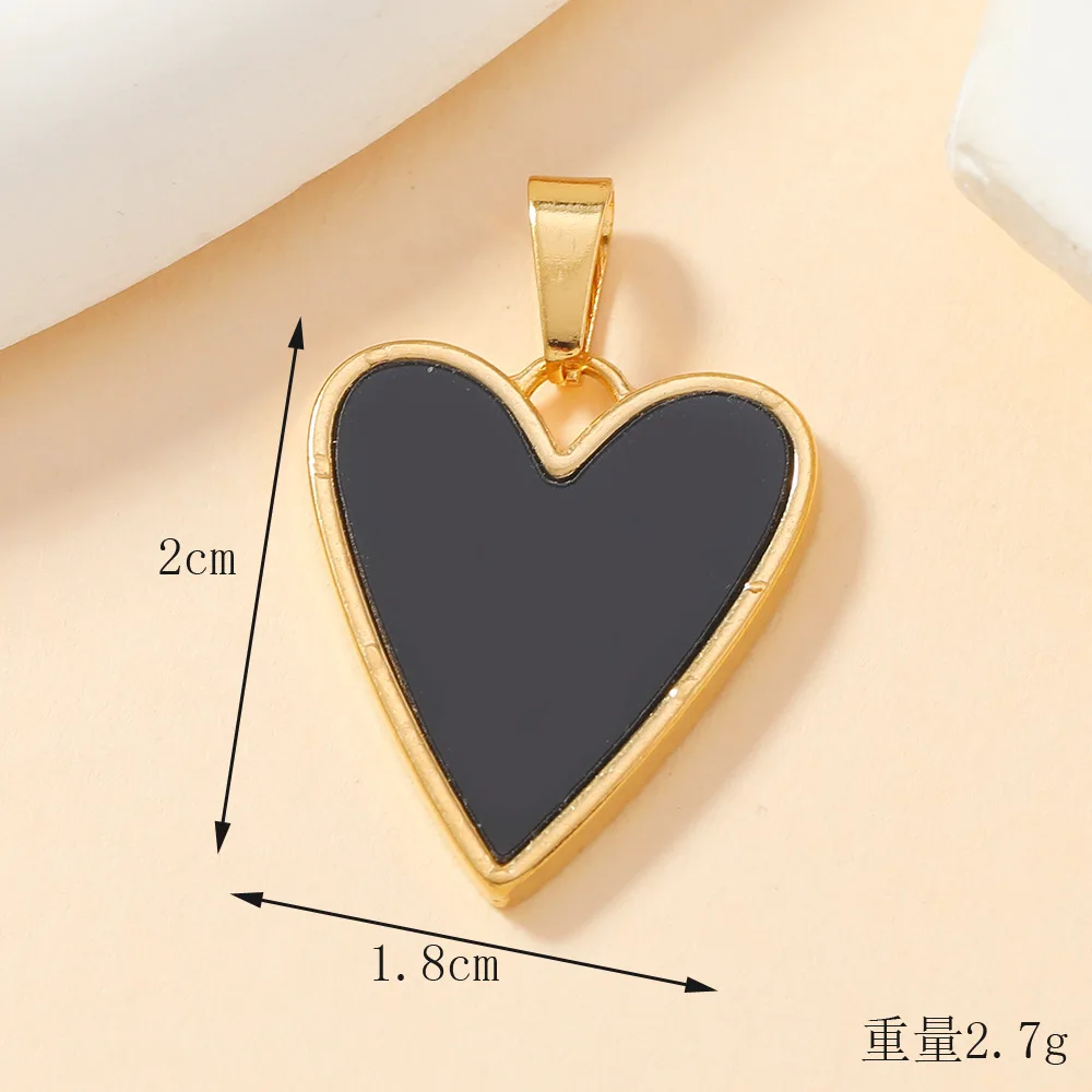 Classic Refined Elegant Women Drop Oil LOVE Love Pendant Necklace Handmade DIY Jewelry Accessories 4