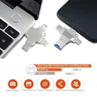 4 Stick High Speed Fast Type-C USB Flash DriveNew 4 In 1 Metal Otg Memoria Stick Pendrive For Iphone Android