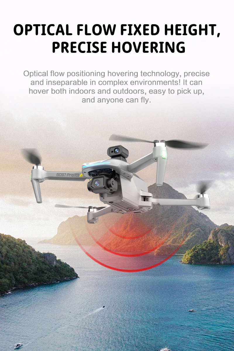 GD97PRO GPS Drone 3-axis Gimbal Ordinary Remote Control Flight Long Range 6KM Display Digital Remote Controller Real 1080P to 4K
