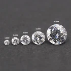 Redleafgems AAAAA High Quality Loose Gemstone Round Shape White Color Synthetic Cubic Zirconia Cz Stone