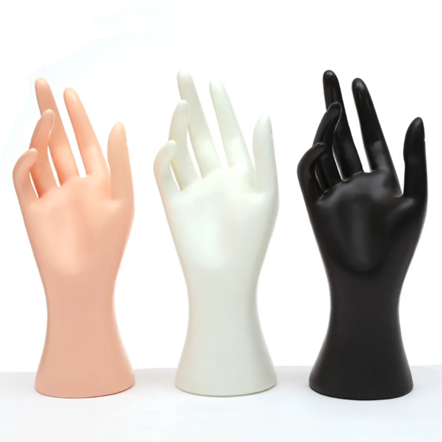 Male PVC Hand Model Ring Gloves Jewelry Display Support Rack Organizer 