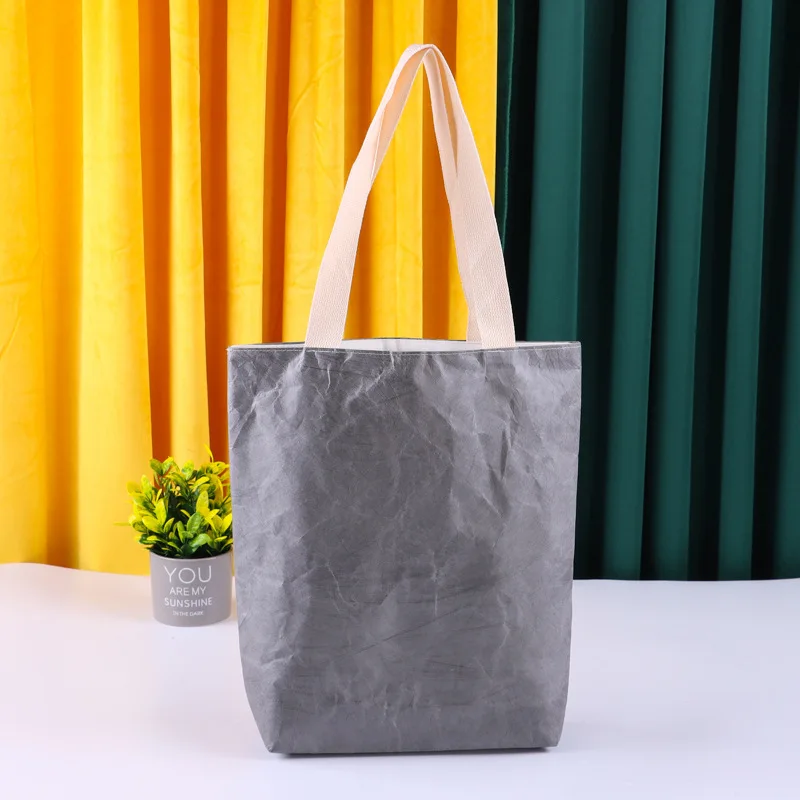 ECO Friendly Material Custom logo Reusable Shopping Bags Light Dupont Tyvek Paper Grocery Bag details