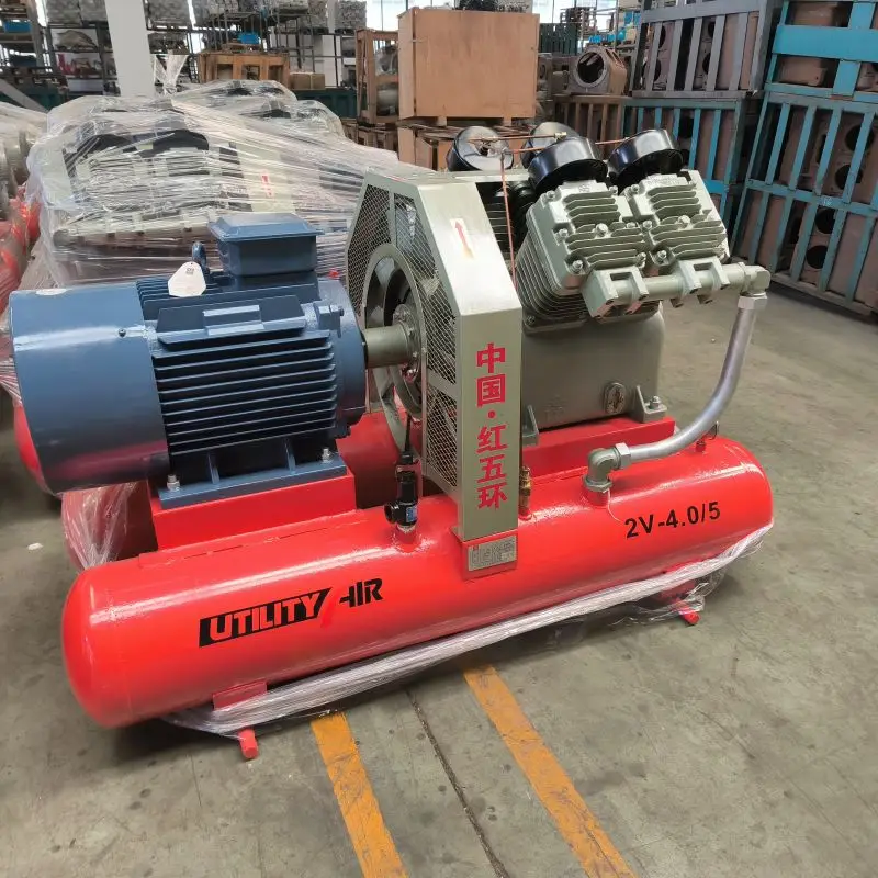 New 380V Diesel Piston Portable Air Compressor 2V4.0/5 5bar Lubricated Mining Small Compressor Core Bearing Gear Manufacturer