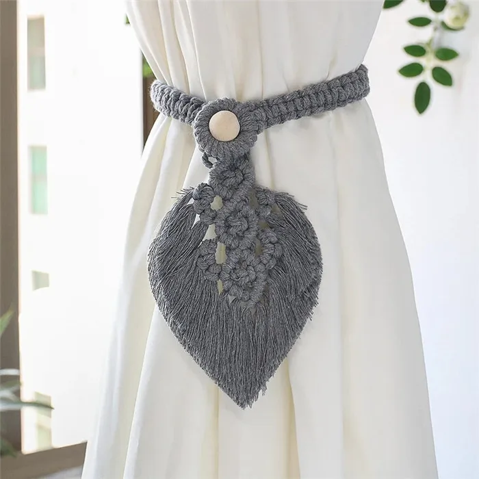 2022 New customized Macrame Curtain Tie Back Boho Curtain Decor Handmade Tassels Curtain Holdback W1324