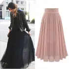 Skirt Skirts Girl Women'S Formal Chiffon Skirt Pleated Long Skirts Girl