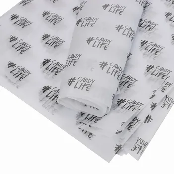 Custom logo black white wrapping tissue paper for garment tissue paper packaging printed