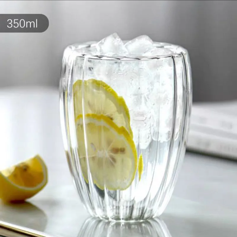 Manual blowing heat insulation coffee milk tea water double wall glass cup glass cup cups Eco Friendly