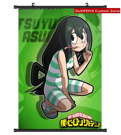 Anime My Hero Academia Asui Tsuyu Cosplay Cute Frog Girl Wall Scroll Roll  Painting Poster Hanging Picture Poster Home Decor - Buy Wall Art,Anime Wall  Rolls,Anime Hanging Pictures Product on 