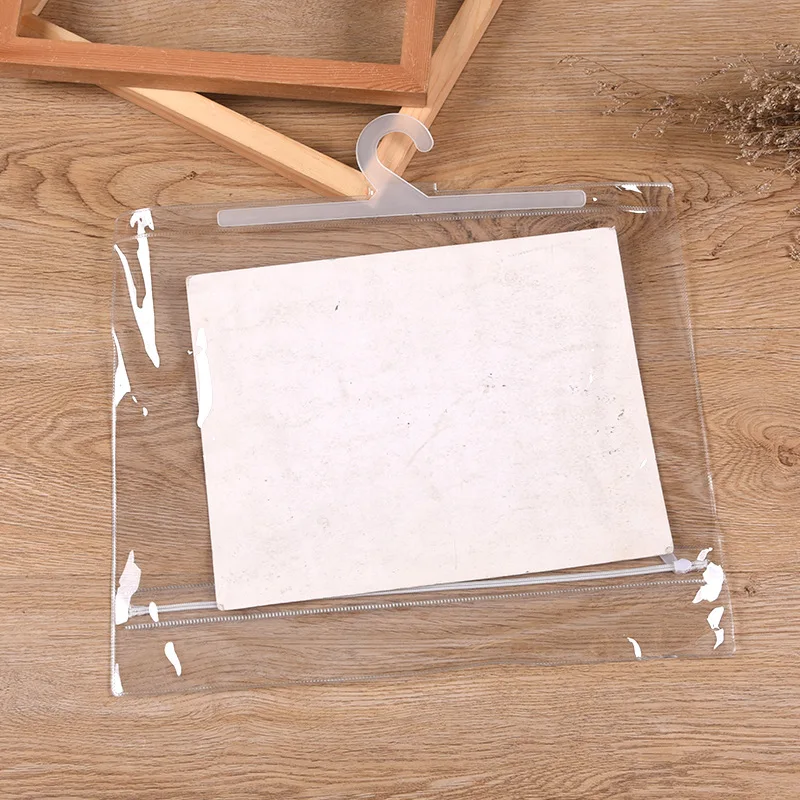 Custom Logo Transparent Plastic Zip Lock Waterproof PVC Cosmetic Bag Storage Packaging Swimwear Clothing Zipper 15