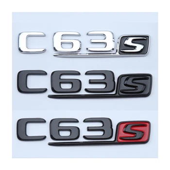 2016-2019 3d ABS Car Rear Trunk Badge Sticker Chrome Letters C63S Emblem For Mercedes C 63 AMG W205 W204  Accessories