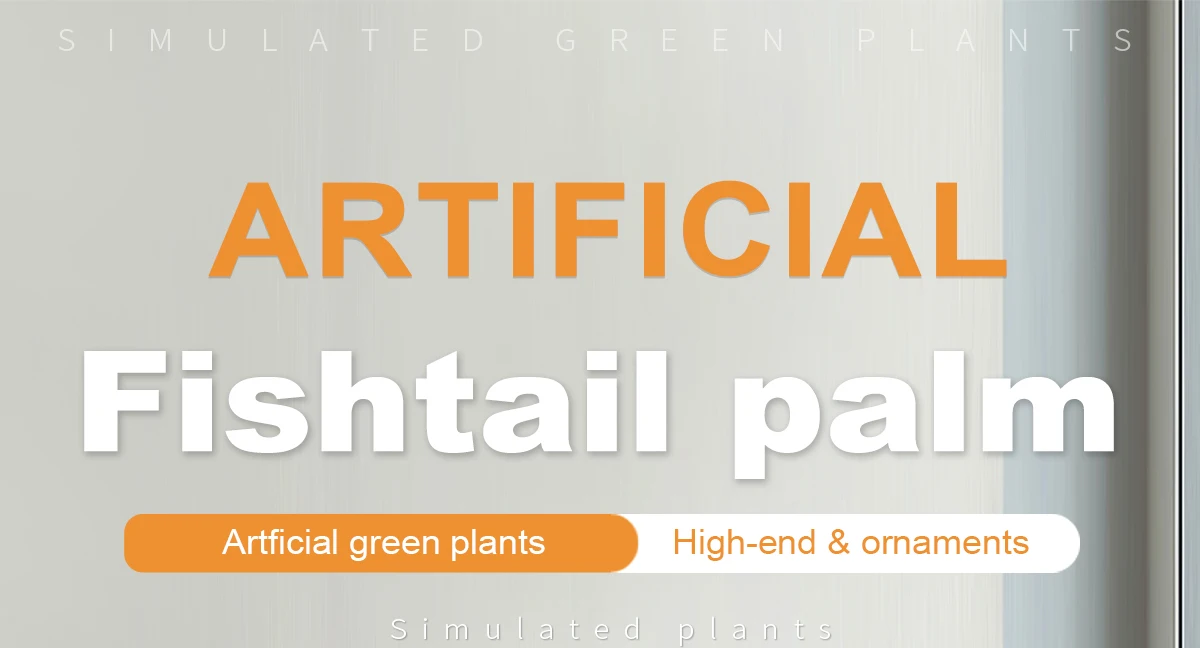 Greenery Simulated Fishtail Palm Artificial Indoor/Outdoor PE Plastic Home Decor with Branch Pot for Living Room Decorations supplier