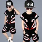 Boy Boys Sets High Quality Short Sleeve Cartoon Children Summer Suit Kids Boy 2 Pieces Clothing Set