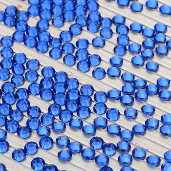 OPL Premium Sapphire Glass Flat-Back Rhinestones with Silver Back - Wholesale Nails Accessories for Artful Decorations