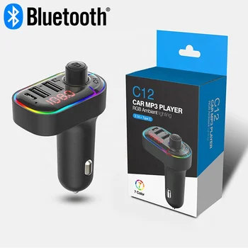 Fm transmitter bluetooth wireless car charger mount mp3 player for car
