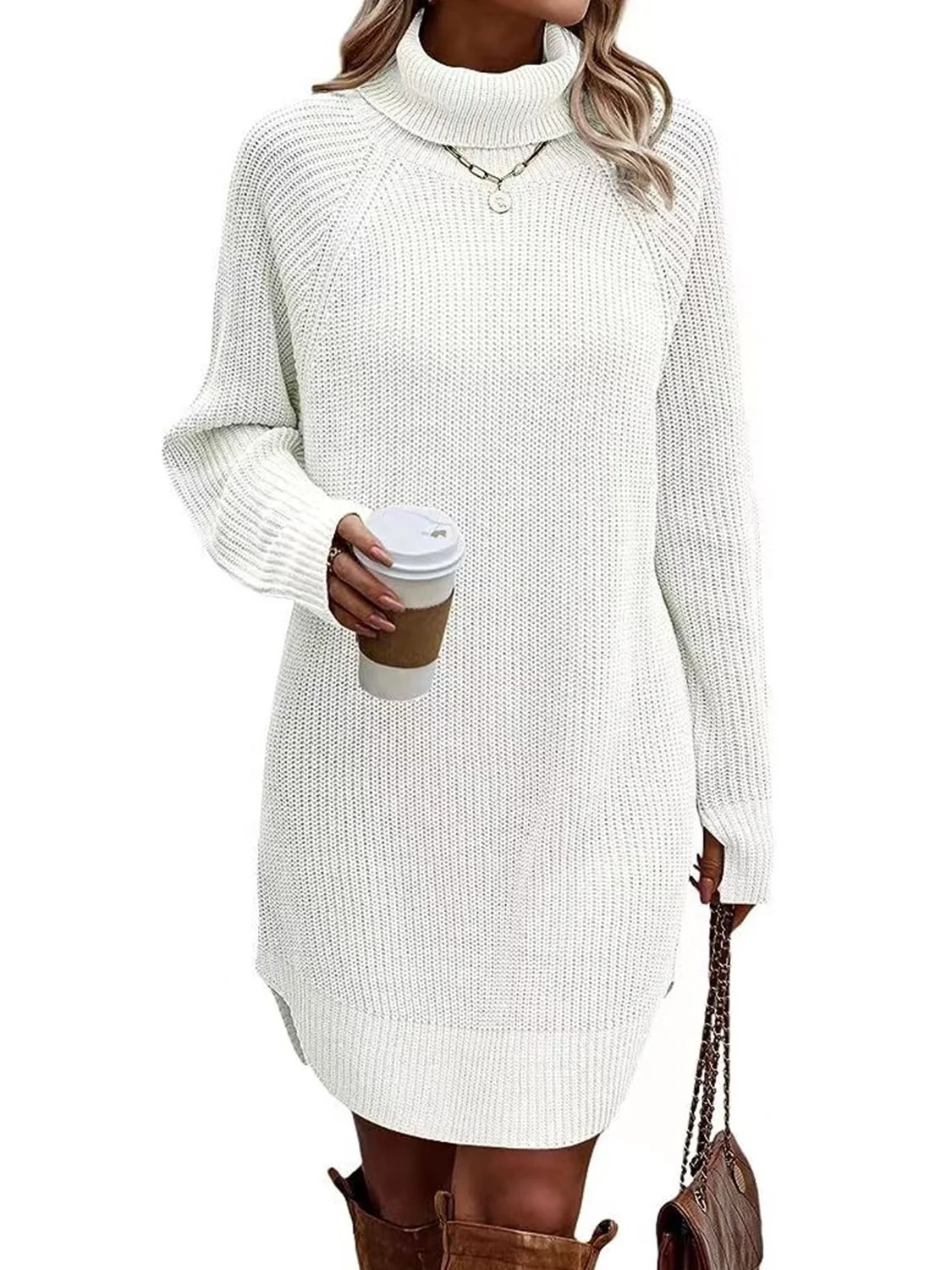 Wholesale women's best-selling crew neck loose knit oversized plain sweater for women