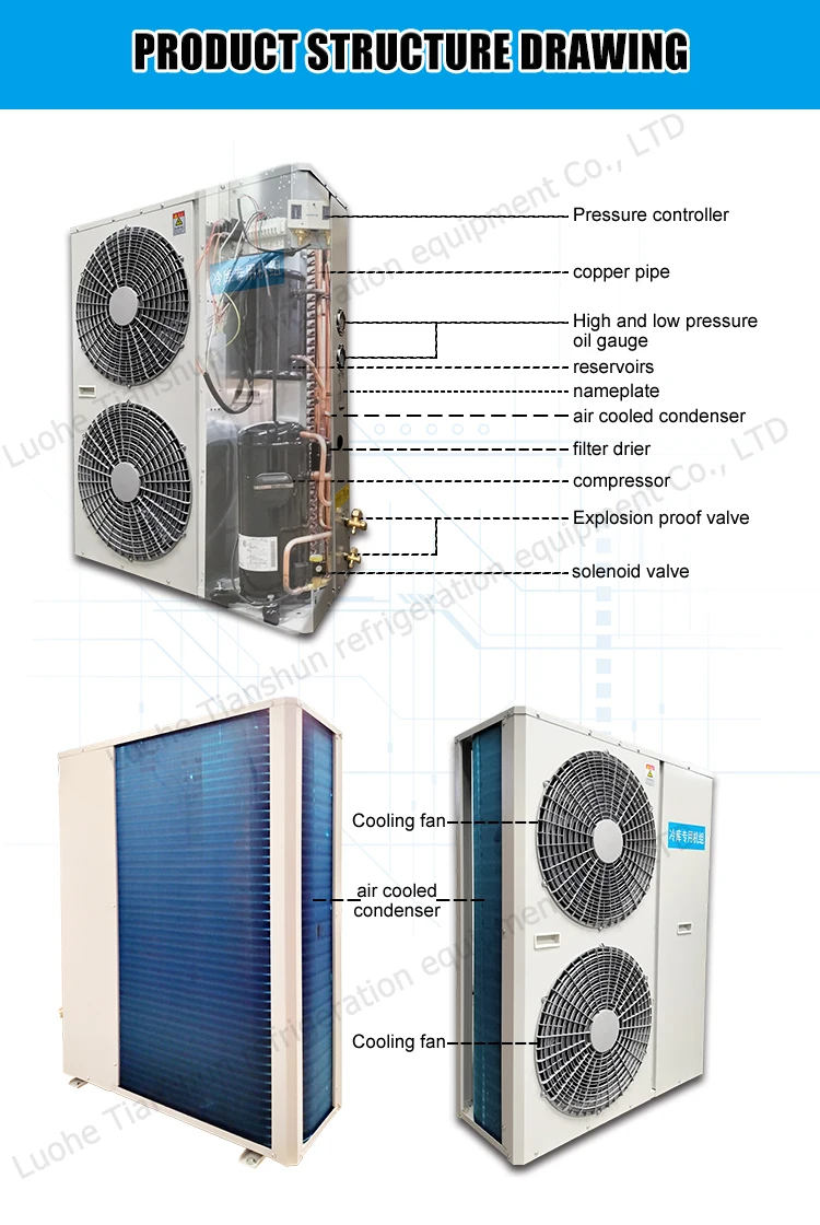 Room Monoblock Refrigeration Condenser, Wall, 1hp, 1.5hp, 2hp - detail 4