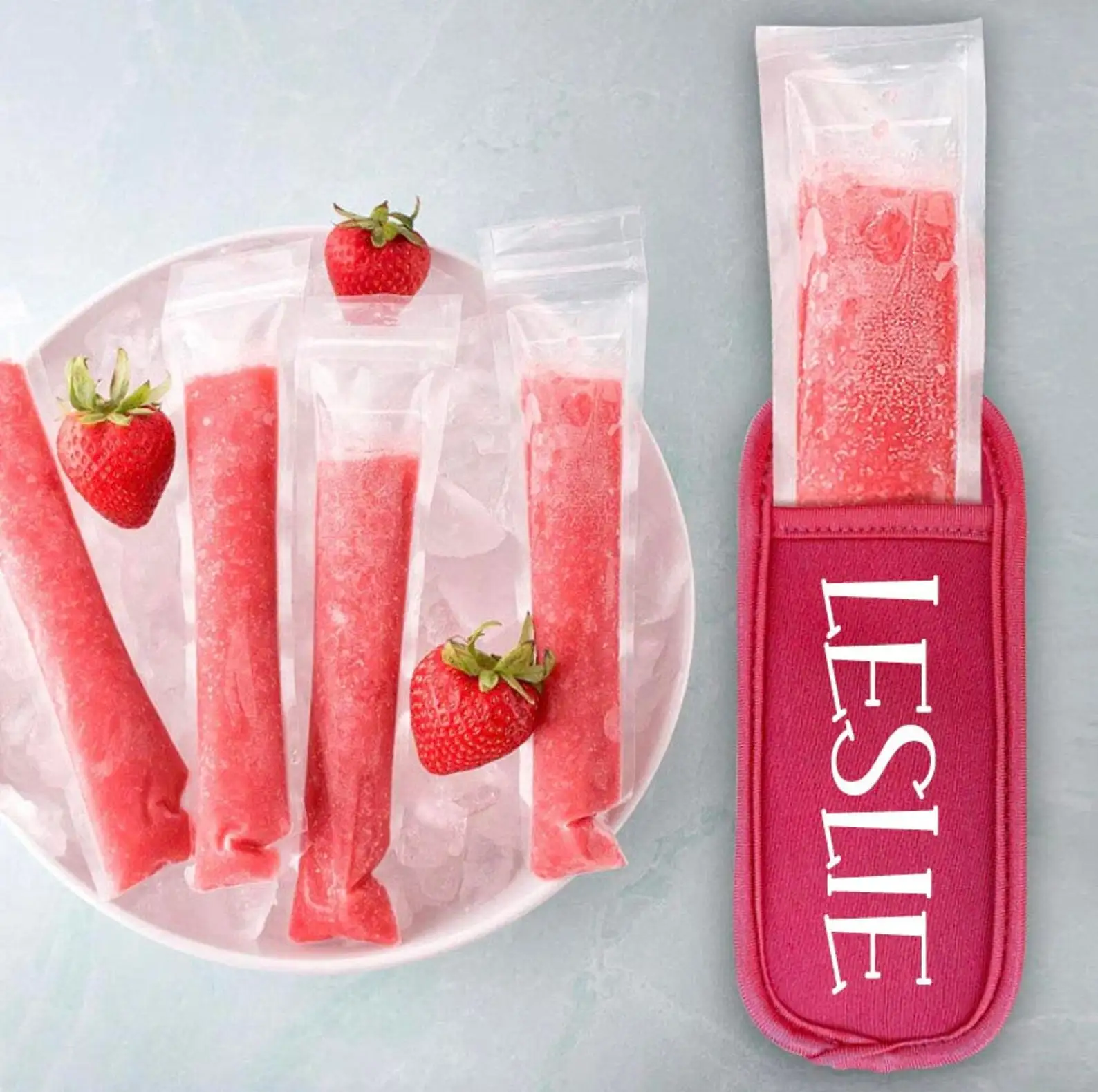 PERSONALIZED Sports Kids Popsicle Holder Ice Pop Sleeves Cover 