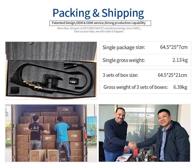 2021 Black stainless steel pull out kitchen faucet flexible hose upc nsf 61-9 kitchen faucet