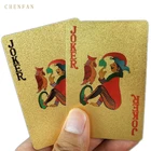 Poker Table Games Luxury Printing Gold Foil Plastic Durable Waterproof Playing Cards Custom Playing Cards Poker Card