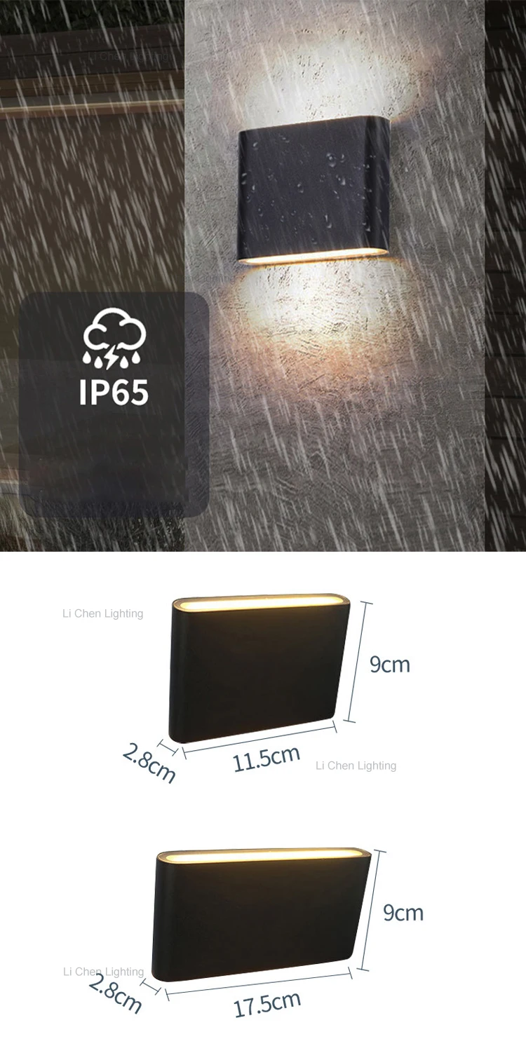 bd13 waterproof outdoor wall lamp light 6w 12w led source up and down lighting modern porch garden light -0