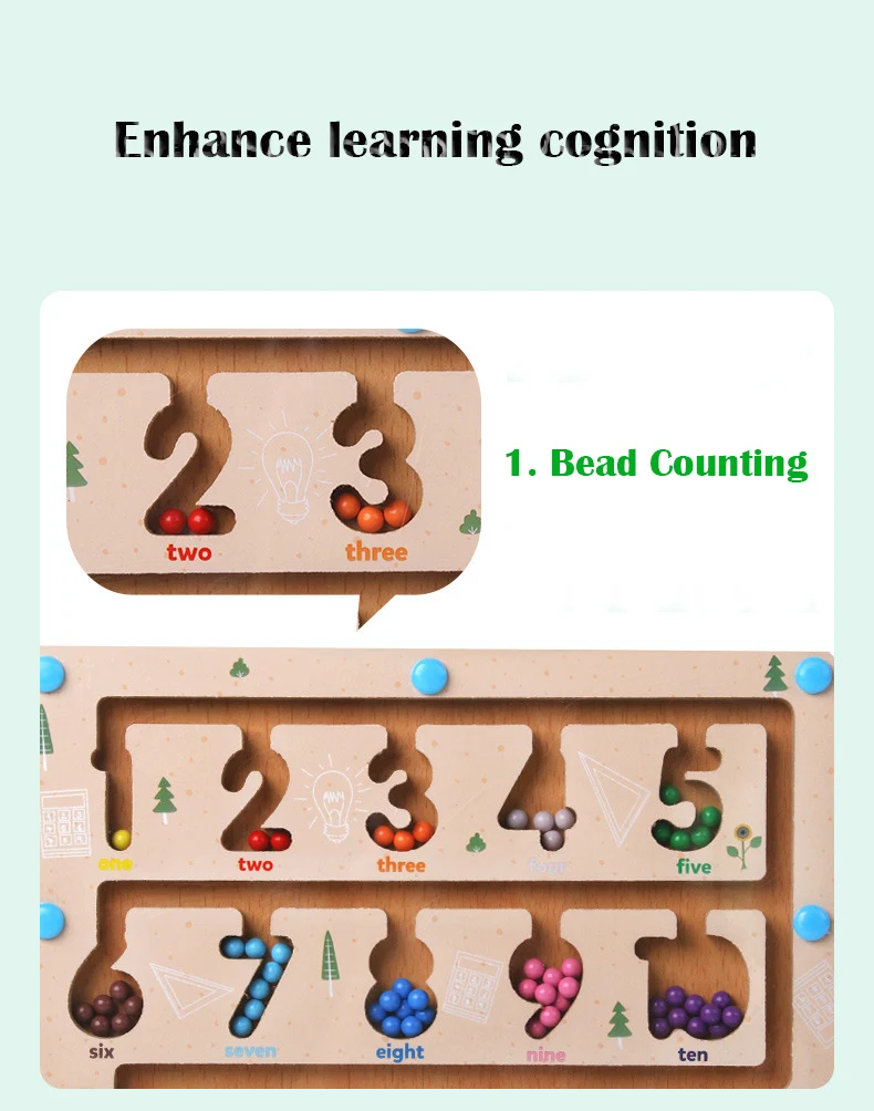 CPC CE Magnetic Bead Maze Spielzeug Puzzle Bord Montessori Baby Frühen Pädagogischen Stift Control Training Spielzeug Für Kinder Jungen Mädchen fabrik