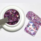 Polish HS New Arrival Private Label 9 Colors Large Solid Sequins Uv Gel Nail Polish