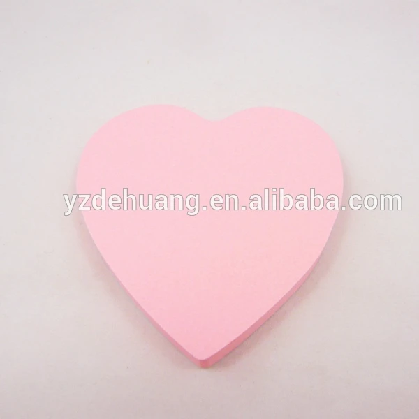 wholesale china supplier pink heart shaped custom sticky notes