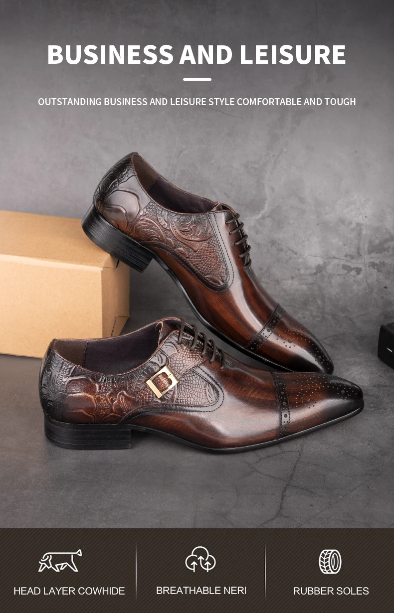 Elegant Men's Leather Dress Shoes for Comfort and Style main image 1